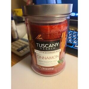 Tuscany 18 oz. Vineyard Red Retreat Jar Candle Cinimon Wax Fragrant